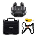 Fujifilm TS-X 1440 Techno Stabi Binoculars Bundle with Camera Strap, Harness, and Hard Case Yellow