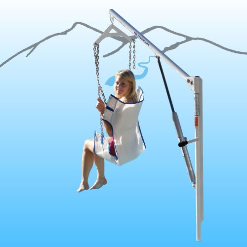 Aqua Creek EZ Pool Lift with 4-Point Wood Deck Anchor