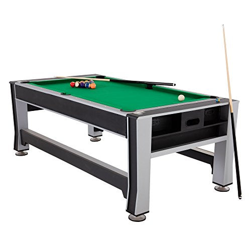 Triumph Sports 3-in-1 7' Rotating Swivel Multigame Table Black
