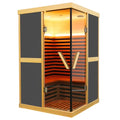 Daleyzay 2 Person Low EMF Infrared Hemlock Sauna Natural