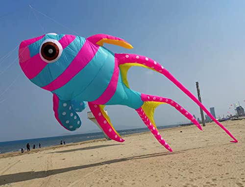 Yingfeida Colorful Soft Inflatable Cardinal Fish Kite Pendant Blue Pink