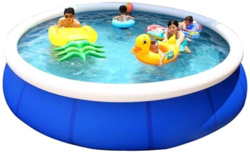 FFCJJDS Oversized Above Ground Inflatable Swimming Pool 15x4ft Blue