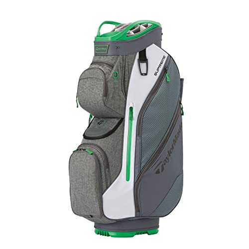 TaylorMade 2022 Supreme Cart Bag Gunmetal White/Green