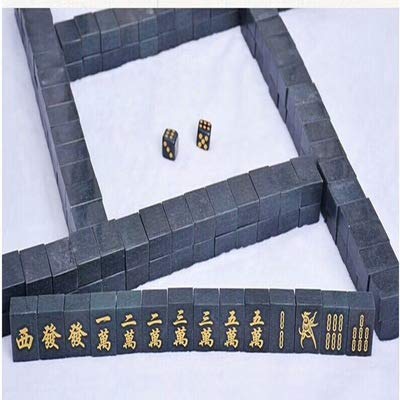 Liangliang988 Natural Hetian Jade Mahjong Handicraft Gift