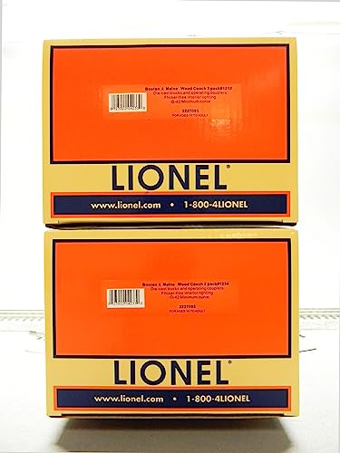 Generic Lionel Boston & Maine Railroad Wood Coach 2 Pack #1 O Gauge Natural Color