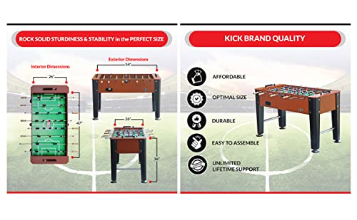 KICK Venture 55" Foosball Table Chestnut / Black