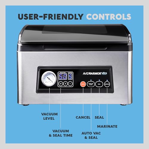 Avid Armor Ultra Series USV32 Premium Chamber Vacuum Sealer Machine Black