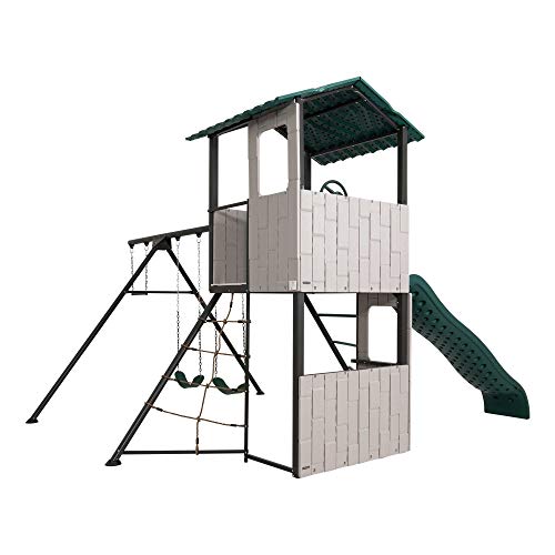 Lifetime Adventure Clubhouse Swing Set Brown/Green
