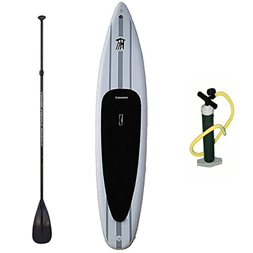 Tower Paddle Boards Tower Xplorer Inflatable Stand Up Paddle Board White Gray