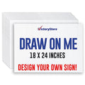 VictoryStore 18” x 24” Corrugated Plastic Blank Yard Signs White 500-Pack