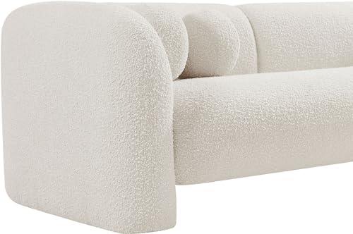 Meridian Furniture Emory Collection Art Deco Loveseat Cream