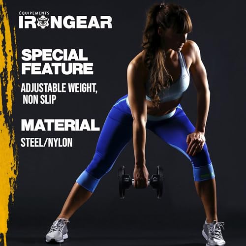 Irongear Adjustable Dumbbell Set 5-in-1 Weights for Home Gym