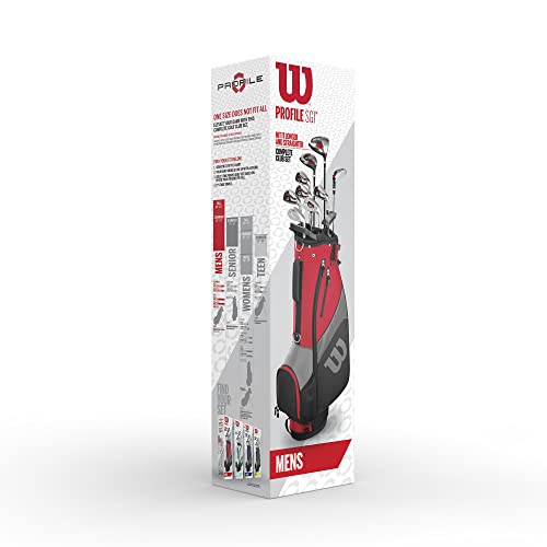 Wilson Golf Profile SGI Men's Complete Golf Set - Regular, Right Hand, Red/Grey/Black