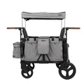 Keenz Luxury Comfort Stroller Wagon Foldable Double Seater Adjustable Canopy Gray