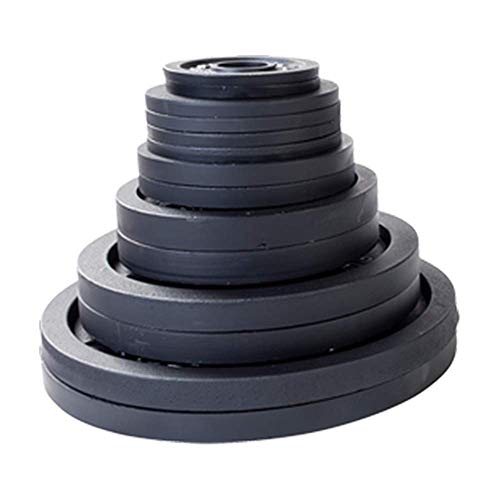 Body-Solid Cast Iron Olympic Weight Plate Set with Bar 355 lb Black