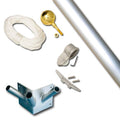 Eder Flag Franklin 10 Foot 1-1/2" Dia Triple Corner Set Clear Finish Flagpole Clear Anodized
