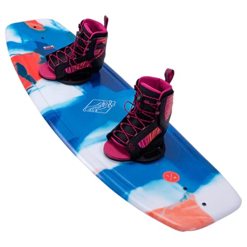 Hyperlite Divine Jr. Girls Wakeboard 119 W/Jinx Bindings Blue Multi Print