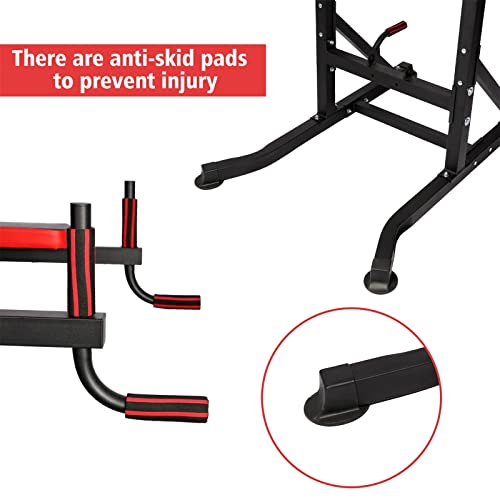 PRODCA Power Tower Multi-Functional Pull Up Bar Dip Station Push Up Workout Exercise Equipment