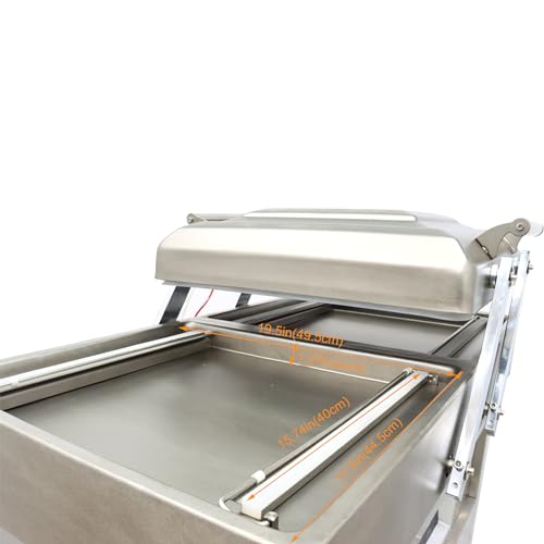 WYDDDARY Double Chamber Vacuum Sealer 900W Heavy Duty Stainless Steel 15.7 Inch for Meats, Vegetables, Fruits