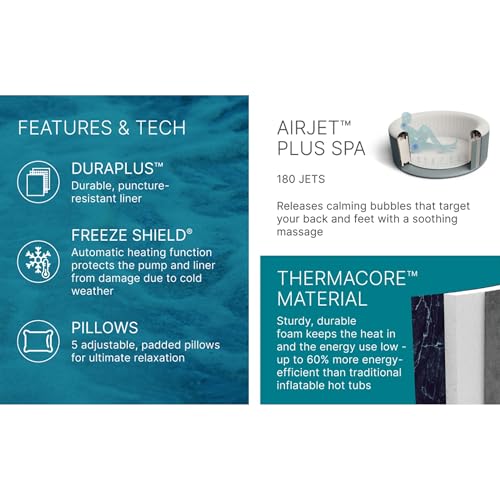 Bestway SaluSpa Toronto Smart AirJet Plus Hot Tub 7 Person Brown