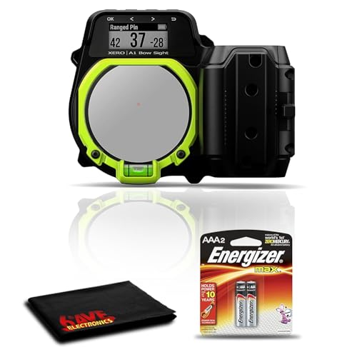 Garmin Xero A1 Bow Sight Right Handed Bundle with AAA Batteries and Cleaning Cloth Black