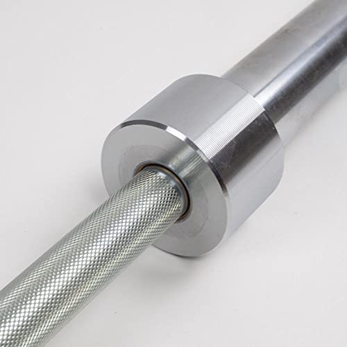 Titan Fitness Titan Series Olympic Deadlift Barbell Bright Zinc/Hard Chrome 20 KG 28.5MM USA Made 2,000 LB Rated