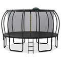 Livavege 15FT Trampoline with Safety Enclosure and Basketball Hoop Black-ArcPole