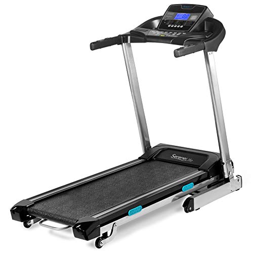 SereneLife Foldable Digital Home Gym Treadmill Black