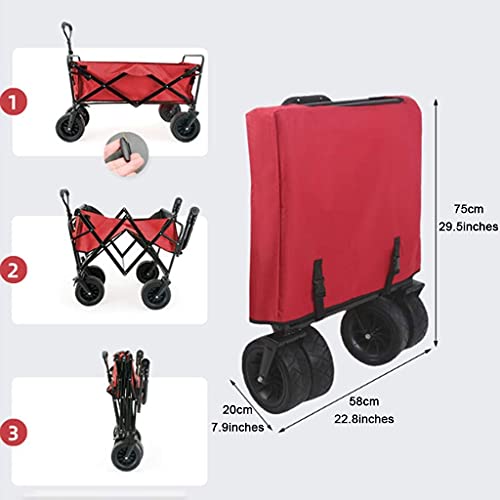 5sssallefaa Foldable Beach Cart Utility Wagon Red