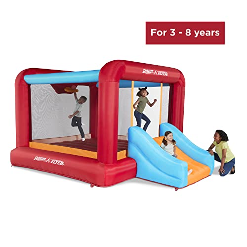 Radio Flyer XL Backyard Bouncer Inflatable Bounce House with Slide Red