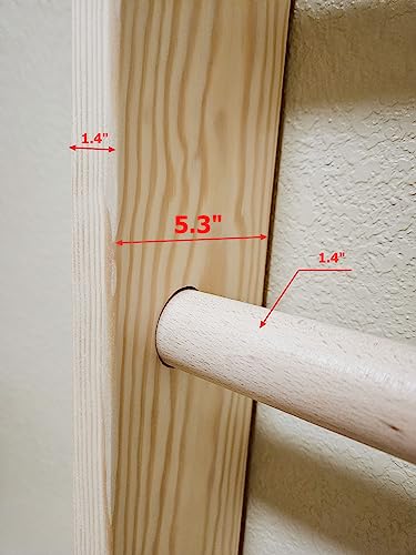 CleverWood Swedish Ladder Stall Bars Set for Physical Therapy & Gymnastics