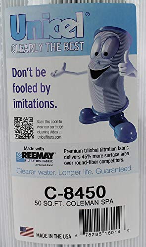 Unicel C-8450 Spa Replacement Cartridge Filter 50 Ft - 6-Pack