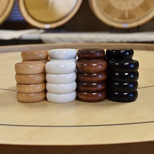 Crokinole Canada Tournament Style Crokinole Board Game Kit Gray and Brown