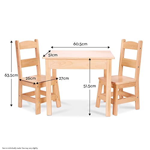 Melissa & Doug Wooden Toy Table and Chairs Set Multi Color