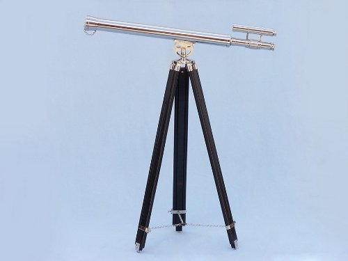 Handcrafted Model Ships Floor Standing Chrome Griffith Astro Telescope 64