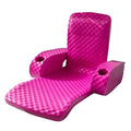 TRC Recreation Folding Foam Baja Chair Pool Lounger with Cup Holders Flamingo Pink