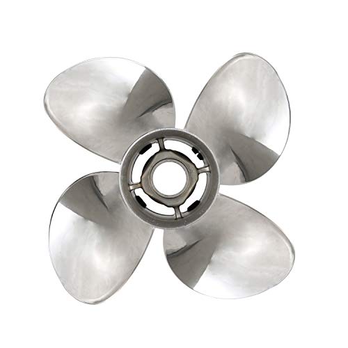 Quicksilver Q4 13" Diameter 17" Pitch 4-Blade Stainless Steel Propeller Right Hand Rotation