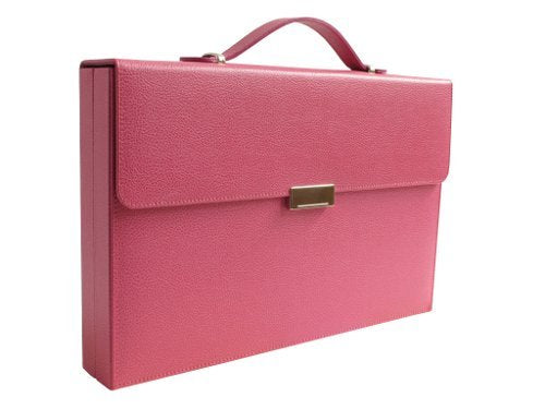 Zaza & Sacci Travel Backgammon Set 15" Leather Case Pink
