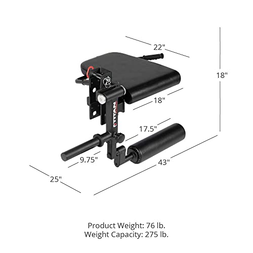 Titan Fitness Plate-Loaded Leg Curl and Extension Rack Attachment