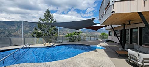 Sentinel Shade Systems Summit Series Shade Sails Equilateral Triangle Sherbet Orange