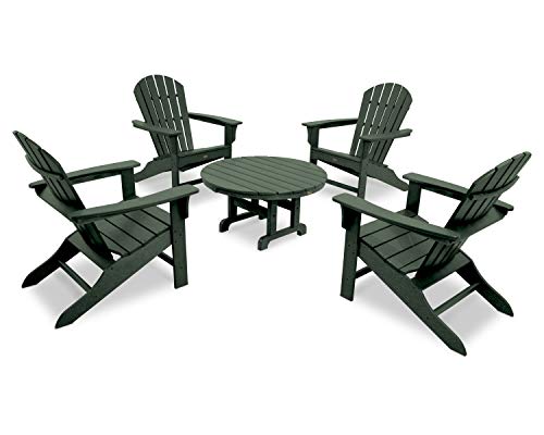 TREX Outdoor Furniture Yacht Club Shellback 5-Piece Adirondack Conversation Group Rainforest Canopy