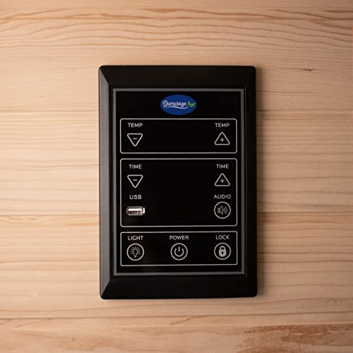 Durasage 3-Person Carbon Infrared Sauna - Canadian Hemlock Wooden - 2000 Watts - Bluetooth, FM Radio & USB Input
