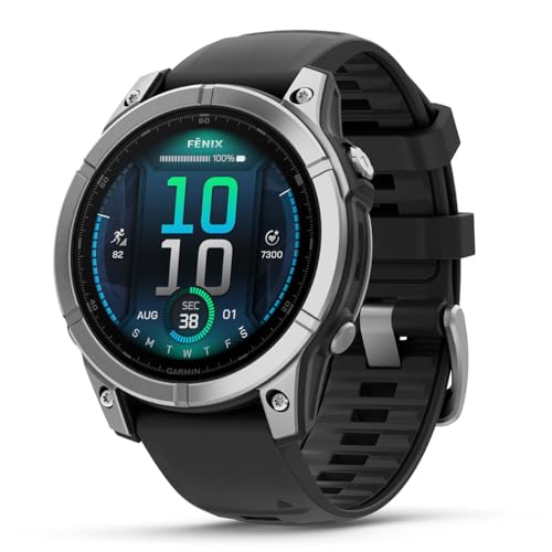 PlayBetter Garmin Fenix E Premium Multisport GPS Smartwatch Gift Box Bundle Stainless Steel/Black