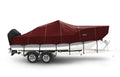 Eevelle Windstorm V Hull Fishing Boat Cover with Center Console Waterproof MARINEX Fabric Burgundy