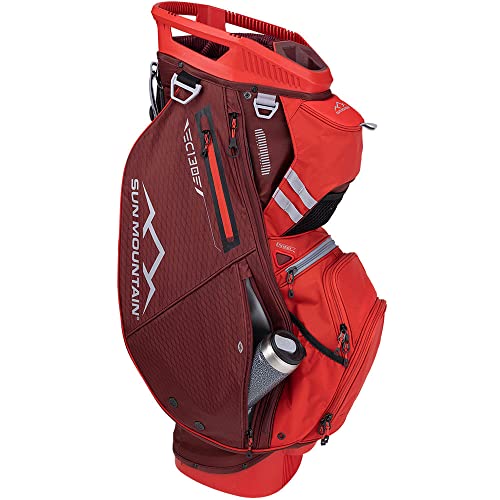 Sun Mountain 2024 C-130 Golf Cart Bag Port/Rush/Red
