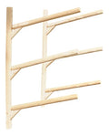Log Kayak Rack 3 Place Wall Mount Kayak Canoe SUP Rack Natural Finish Natural