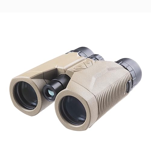 Force Technologies ATN 10x42 Laser Ballistics Binocular with Laser Rangefinder, Bluetooth, Ballistic Calculator and Mobile App Sand