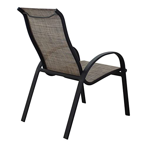 Courtyard Casual Santa Fe Collection Sling Chair 4 Piece Set Java
