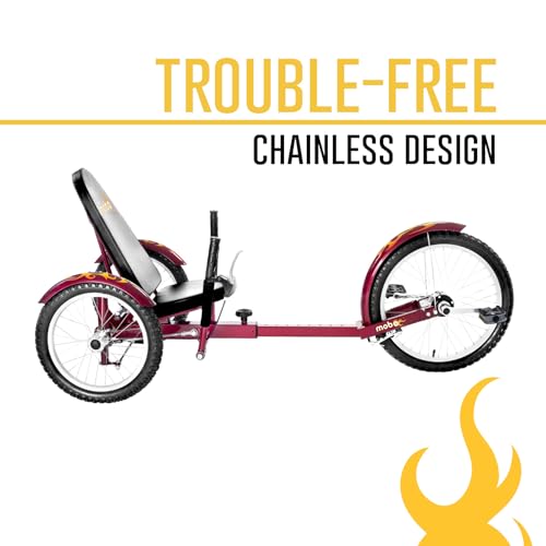 MOBO Triton Pro Adult Tricycle Recumbent Trike Cranberry