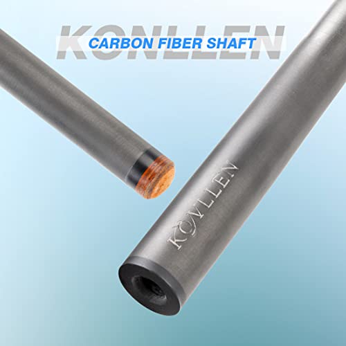 KONLLEN Carbon Fiber Pool Cue Stick Dragon Professional (Full Carbon Technology Low Deflection Billiard) KL-10BF